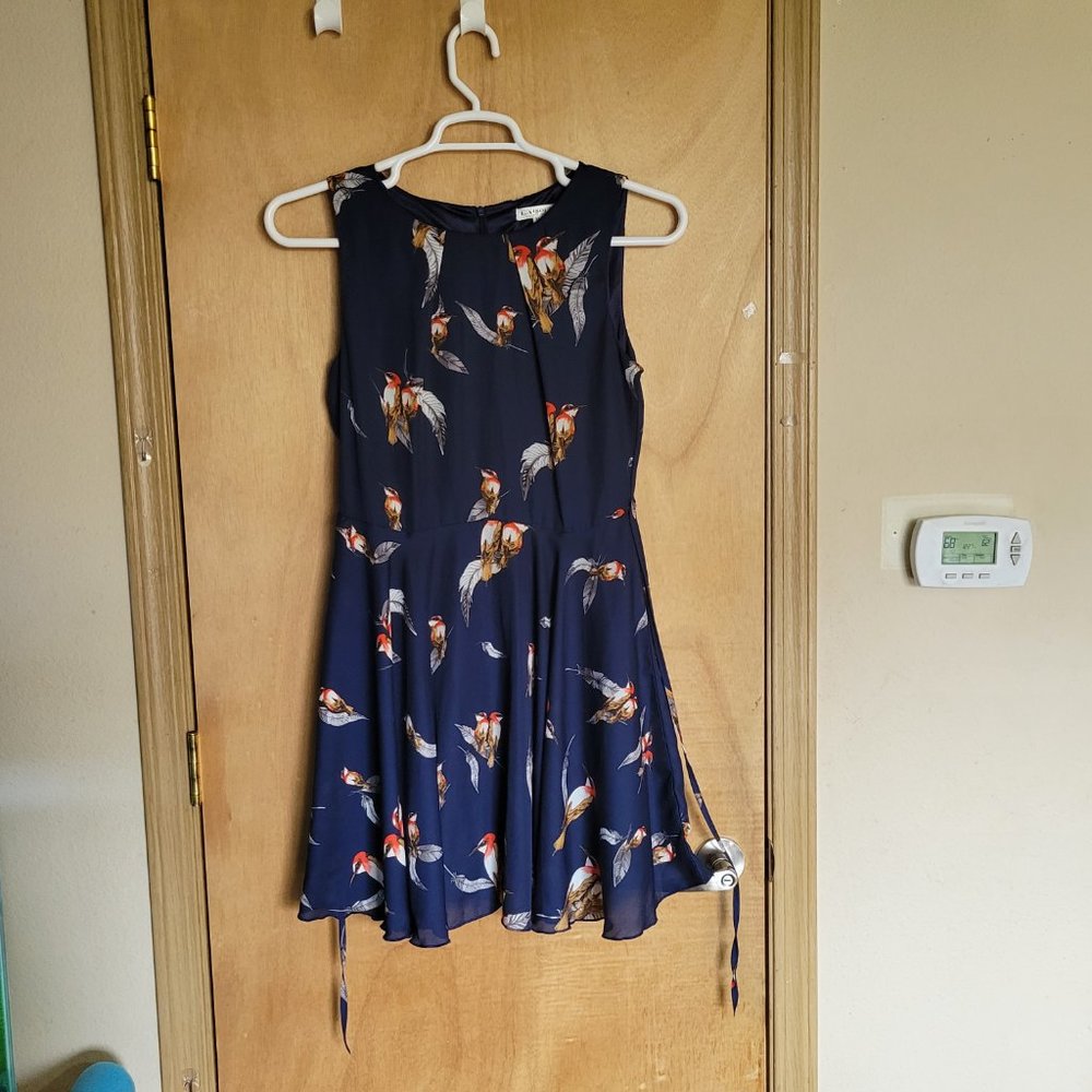 LA Soul Medium Dress Bird Print Sleeveless